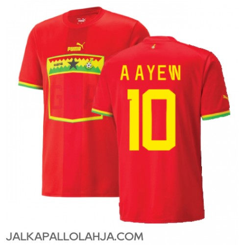 Ghana Andre Ayew #10 Kopio Vieras Pelipaita MM-kisat 2022 Lyhyet Hihat